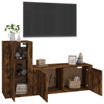 2 Piece TV Cabinet Set Smoked Oak Engineered Wood 3188491