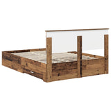 Bed Frame with Headboard Old Wood 140 x 190 cm Engineered Wood 3408261