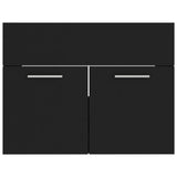 Bathroom Furniture Set Black Engineered Wood 3071316