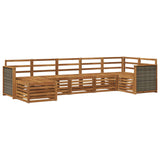 Sectional Sofa Set 6 pcs Natural Solid Acacia Wood 3384615