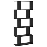 Book Cabinet Black Oak 70 x 24 x 161 cm Engineered Wood 879669