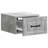Wall-Mounted Bedside Cabinet with Drawer 2 pcs Concrete Grey 899282
