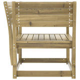 Garden Chair Natural Wood Vacuum Pressure Impregnated Pinewood 844678