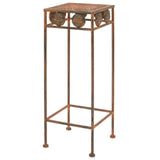 245928 Plant Stand Set 3 Pieces Vintage Style Metal Rusty