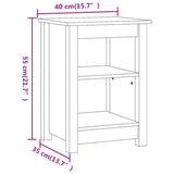 Bedside Cabinet Black 40x35x55 cm Solid Wood Pine 820964