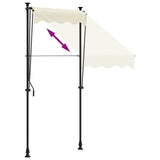 Retractable Awning Cream 100x150 cm Fabric and Steel 368743