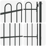 Fence Gate Grey 100 x 150 cm Powder coated steel 42008869