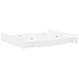 Storage Bed Frame White 180 x 200 cm Engineered wood 3335269