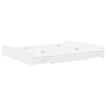 Storage Bed Frame White 180 x 200 cm Engineered wood 3335269