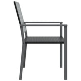 Garden Chair Set of 4 Black PE Rattan, Powder-Coated Steel Medium 3187083