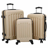 Suitcase with Lock 3 pcs Champagne 50 x 31 x 78 cm ABS Plastic 42006257