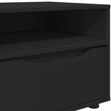 TV Cabinet with Drawer Black 100 x 48 x 43 cm Engineered Wood 888928