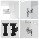 4 Piece Kitchen Cabinet Set Lucca White Engineered Wood 3314861