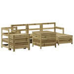 ZNTS 7 Piece Garden Sofa Set Impregnated Wood Pine 3250519