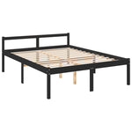 Senior Bed without Mattress Black 150x200cm King Size 810623