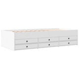 Daybed with Drawers without Mattress White 100x200 cm 3280867