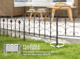 Decorative Garden Fencing, 83cm 5PCs Outdoor Picket Fence Panels, Rustproof Metal Wire T3398P315344