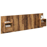 Headboard with Cabinet 3 pcs Old Wood Engineered Wood 3415675