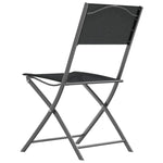 ZNTS 3 Piece Garden Dining Set Black Steel 3203727