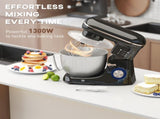 1300W Kitchen Stand Mixer, with Accessories - Black T3398P343473