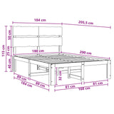 Double Bed Frame with Headboard ROSTOCK Dark Brown 180 x 200 cm 3405494