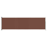 Patio Retractable Side Awning 180x600 cm Brown 317969