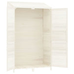 Garden Shed White 102x52x174.5 cm Solid Wood Fir 152191