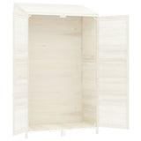 Garden Shed White 102x52x174.5 cm Solid Wood Fir 152191