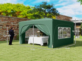 3 x 3m Pop-Up Gazebo Shelter, with Accessories - Dark Green T3398P317803