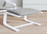 Footstool Light Grey 51x41x40 cm Fabric 351064