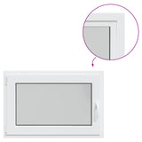 Basement Window RISOR 90 x 60 cm PVC and Glass White 42047247