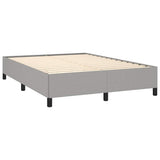 Bed Frame without Mattress Light Grey 137x190 cm Full Fabric 347104