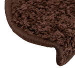 Stair Mats 15 pcs 65x21x4 cm Brown Half Round Large 133903