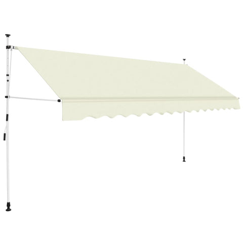 ZNTS Manual Retractable Awning 350 cm Cream 143697