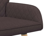 2 Seater Sofa with Solid Wood Legs 2-Seater Dark Brown 42051034