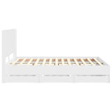 Bed Frame with Storage and Headboard White 140 x 190 cm 3413947