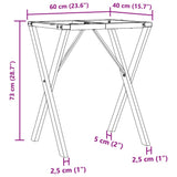 Dining Table Legs X-Frame 60x40x73 cm Steel 357906