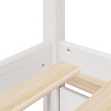 Bed Frame without Mattress White 150x200 cm King Size Solid Wood Pine 3282346