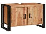 Sink cabinet with Shelf Brown 71 x 33 x 58 cm Solid Acacia Wood 4102767
