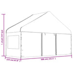 Gazebo with Roof White 20.07x5.88x3.75 m Polyethylene 3155501
