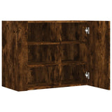 Wall Cabinet Smoked Oak 75x35x60 cm Engineered Wood 848427