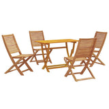 Garden Dining Set 5 pcs Brown Solid Acacia Wood 3375762
