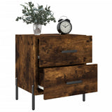 Bedside Cabinet Smoked Oak 40x35x47.5 cm Engineered Wood 827334