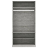 Wardrobe Concrete Grey 100x50x200 cm Engineered Wood 800229