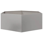 ZNTS Garden Planter Hexagon 138x120x45 cm Stainless Steel 851140