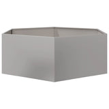 ZNTS Garden Planter Hexagon 138x120x45 cm Stainless Steel 851140