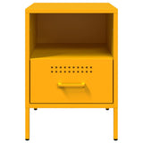 Bedside Cabinets 2 pcs Mustard Yellow 36x39x50.5 cm Steel 843061