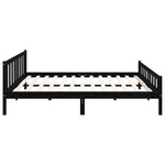 Bed Frame without Mattress Black Solid Wood 200x200 cm 810703