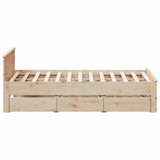 Bed Frame without Mattress with Headboard 160x200 cm Solid Wood Pine 3308759
