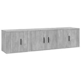 3 Piece TV Cabinet Set Concrete Grey Engineered Wood 3188402